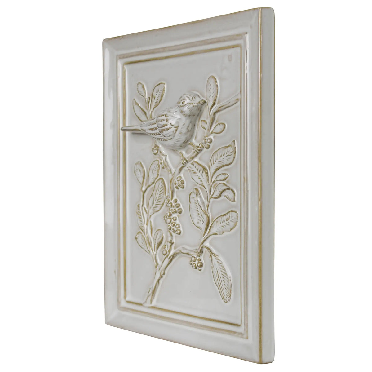 Ceramic Bird & Branch Wall Art