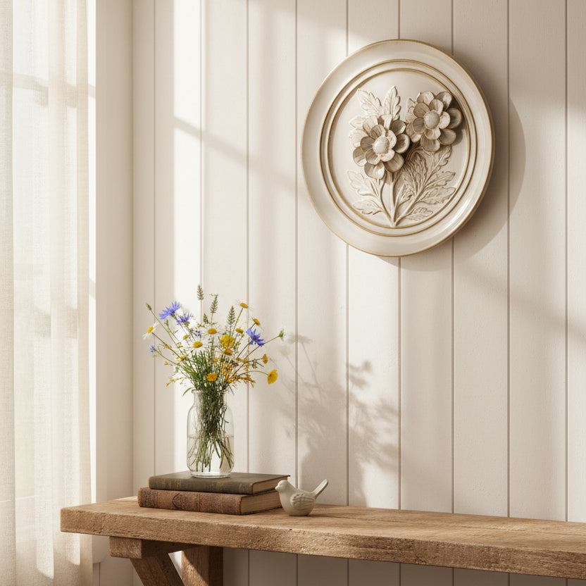 Ceramic Flower Wall Art
