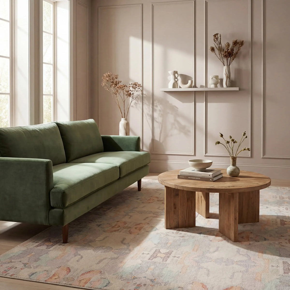 Bize Transitional Abstract Washable Rug