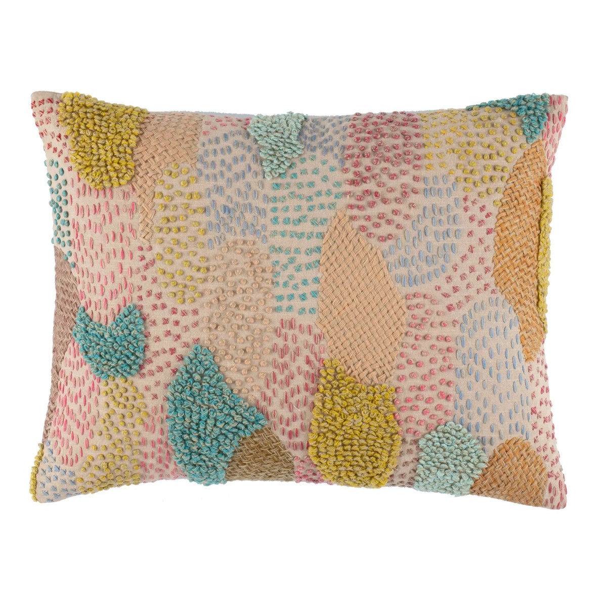 Zinnia Embroidered Decorative Pillow Cover