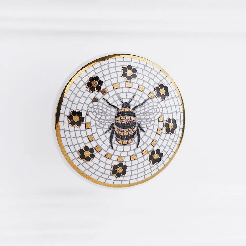 Golden Bee Ceramic Drawer Knob
