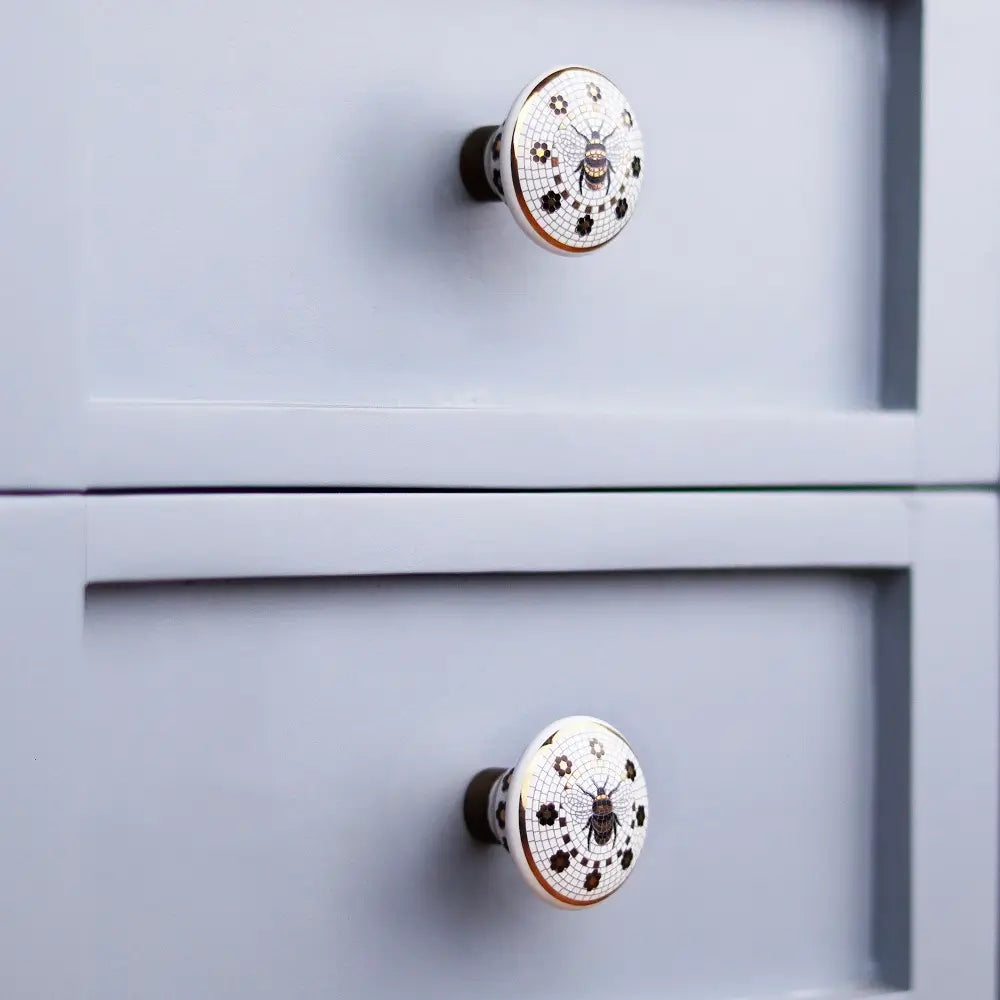 Golden Bee Ceramic Drawer Knob