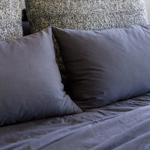Mateo Crinkled Cotton Pillowcases Pom Pom at Home