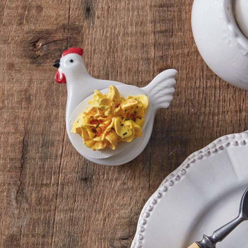 Rooster Single Deviled Egg Cup Set