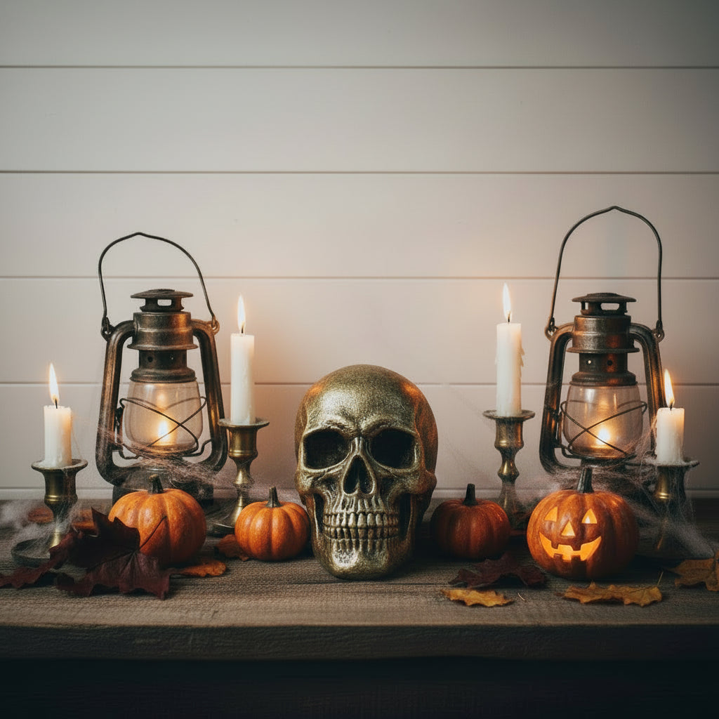 Cast Metal Bronze Skull