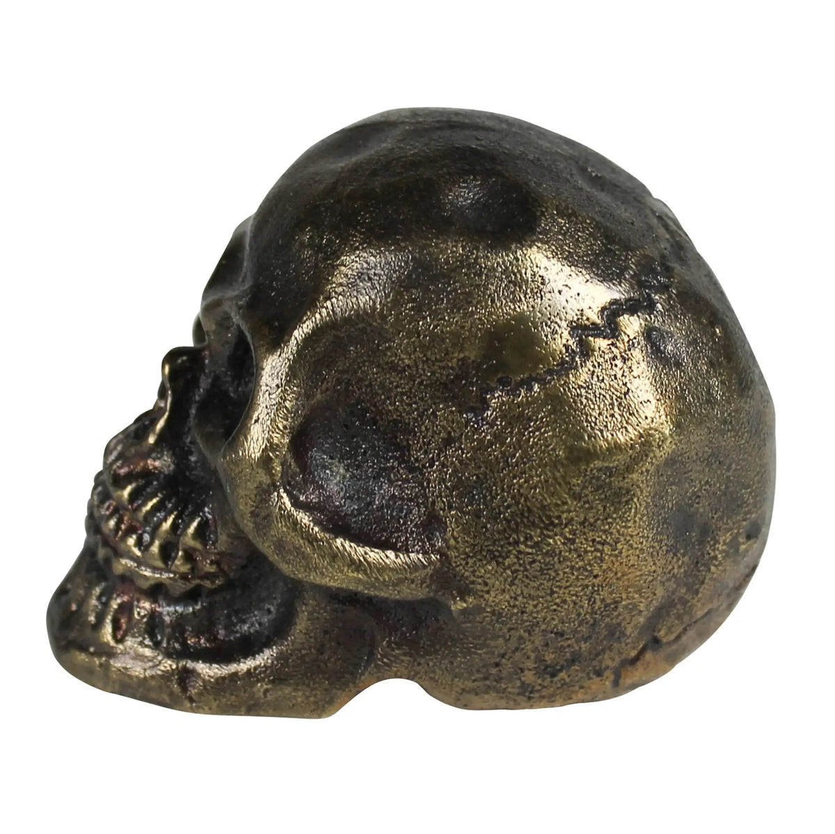 Cast Metal Bronze Skull