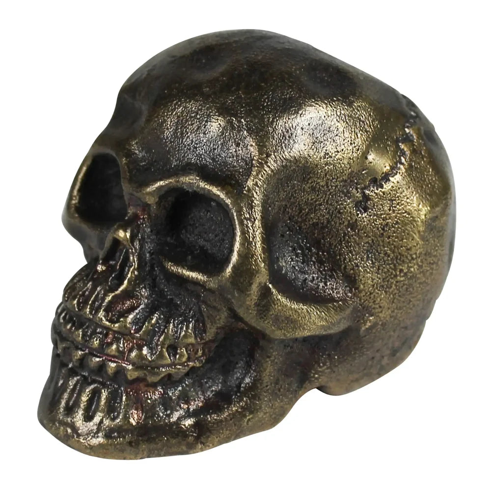 Cast Metal Bronze Skull