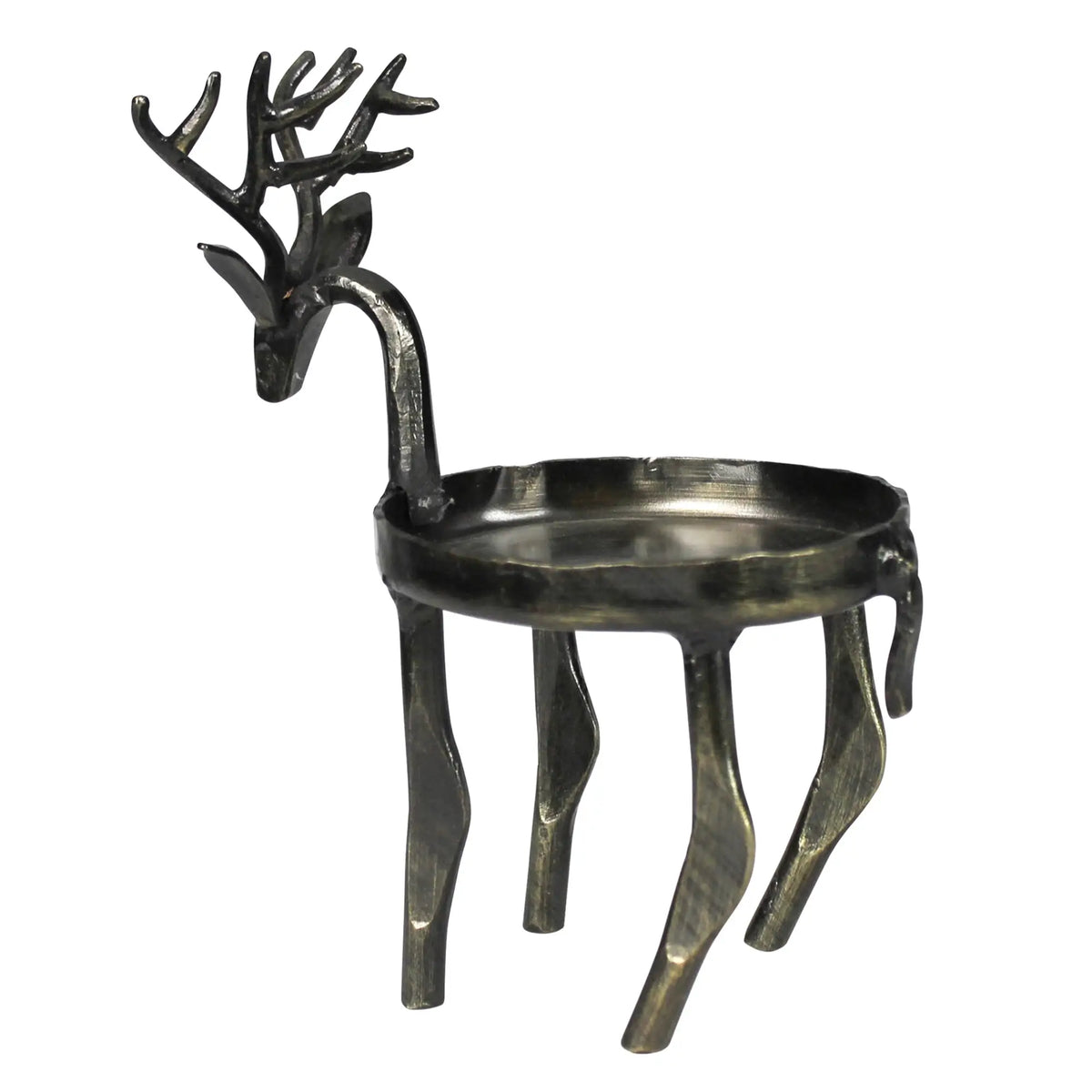 Metal Reindeer Pillar Holder