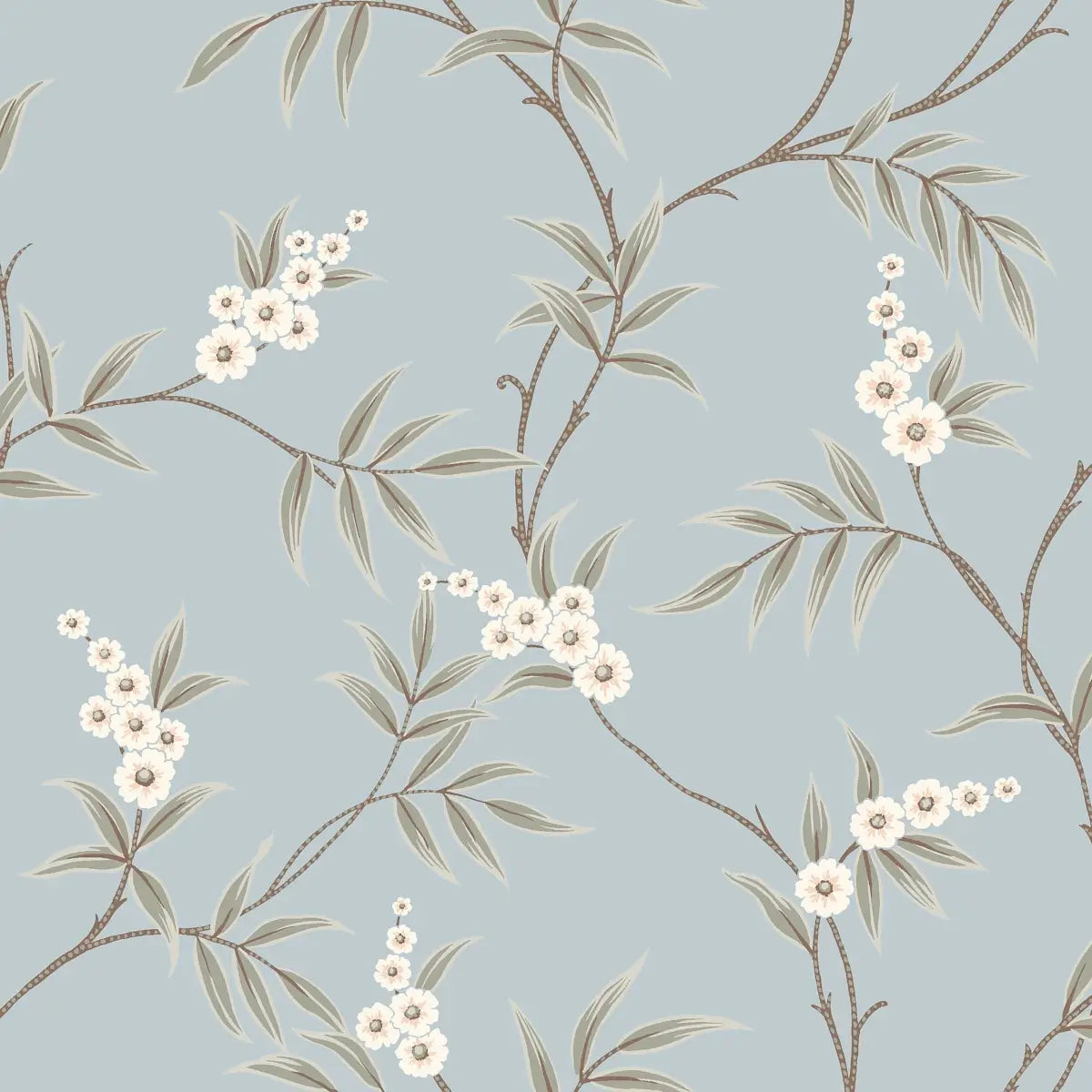 Schumacher Floral Tree Wallpaper