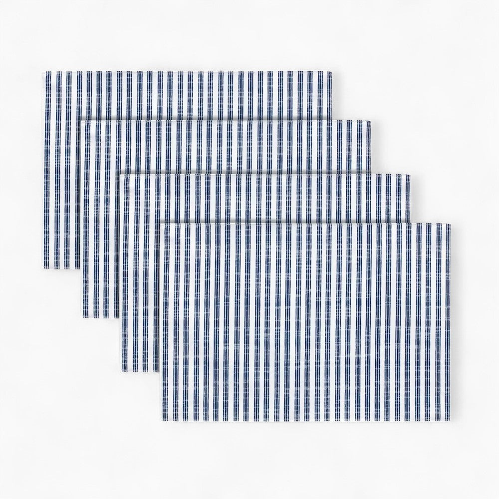 Blue & White Striped Dining Placemat Set