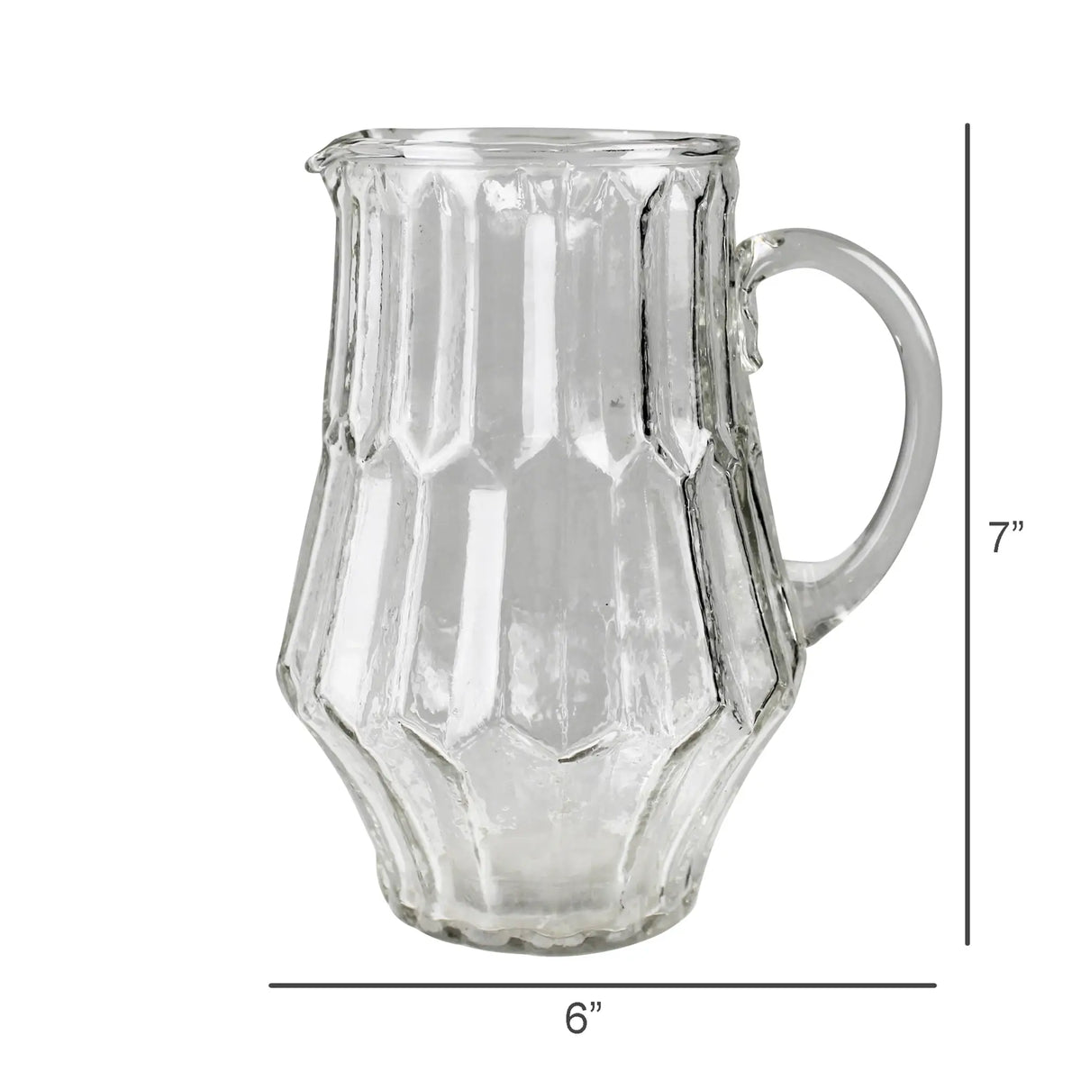 Faceted Glass Pitcher