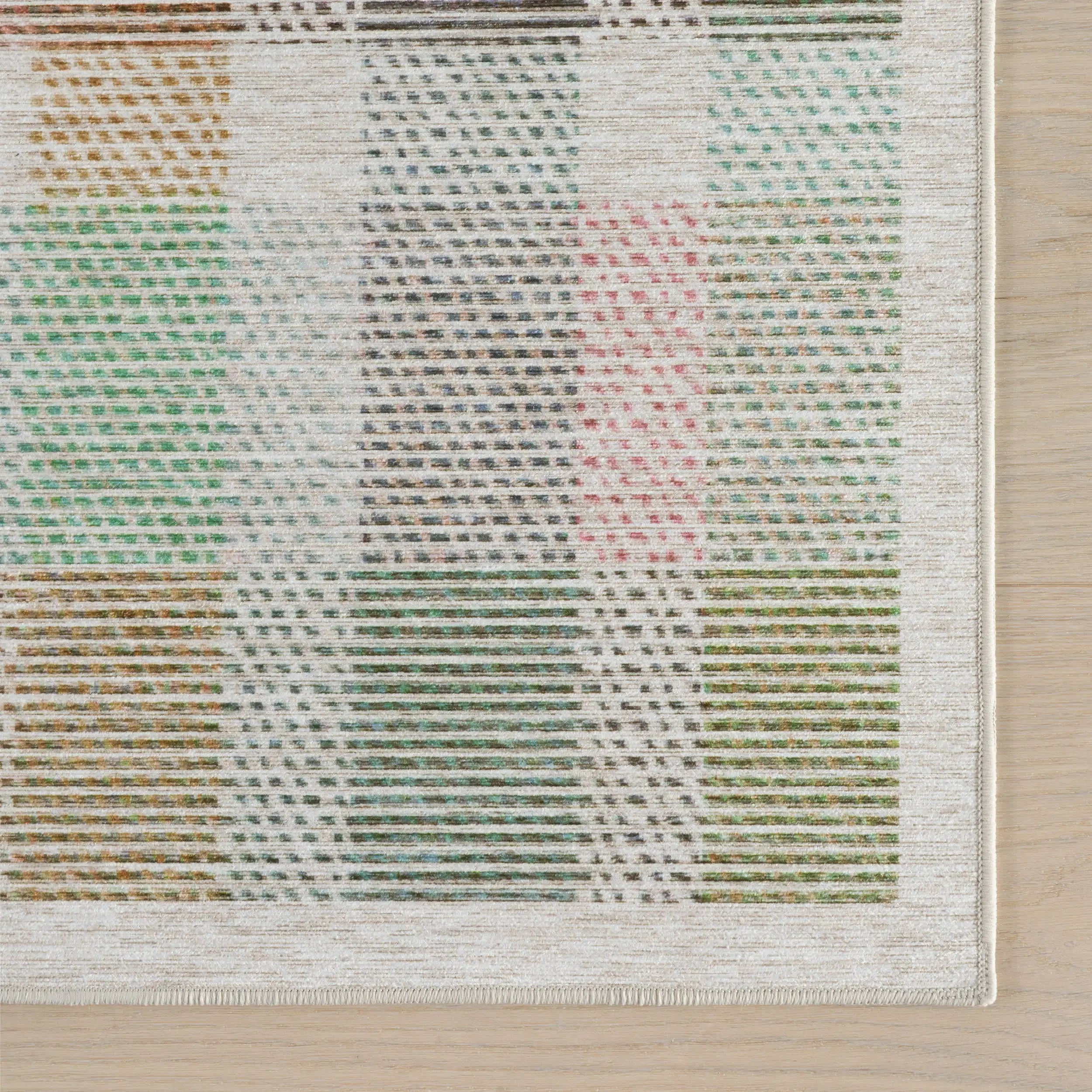 Chanan Farmhouse Plaid Machine Washable Rug