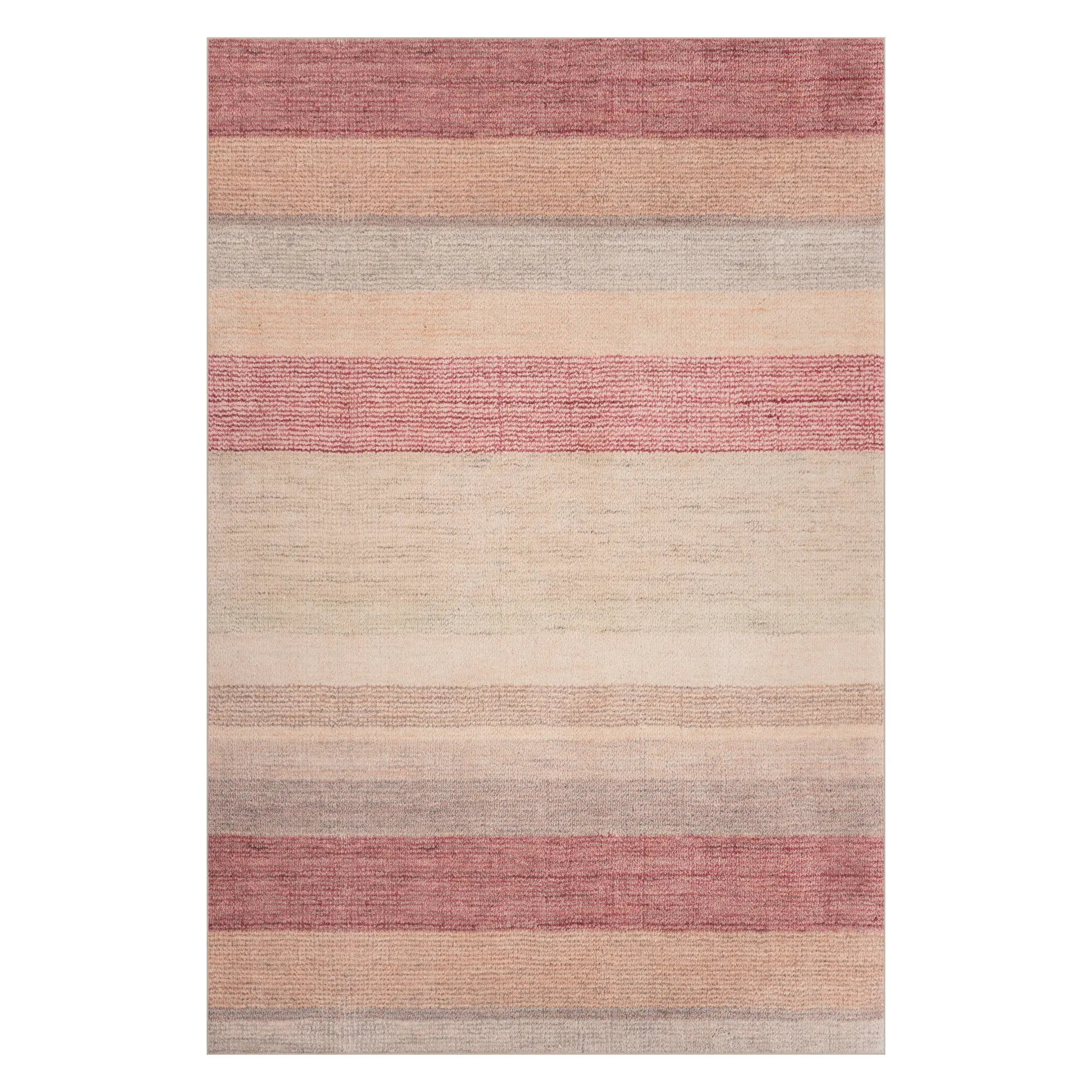 Noa Modern Striped Washable Rug