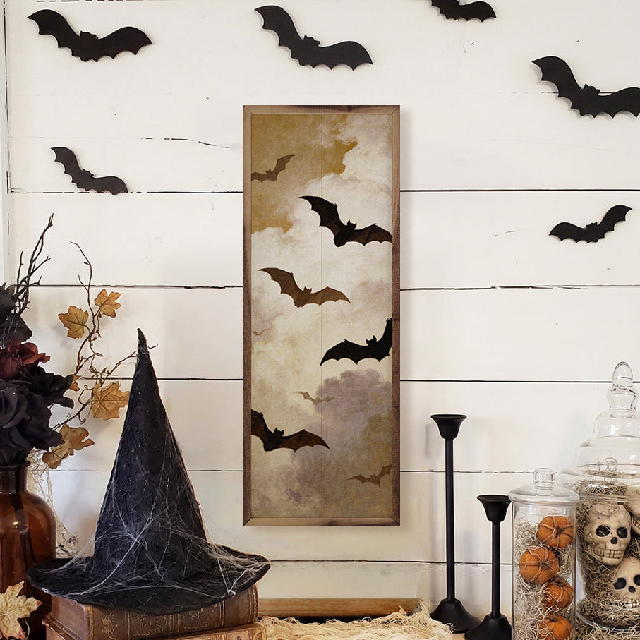 Bats In The Clouds Wood Framed Print