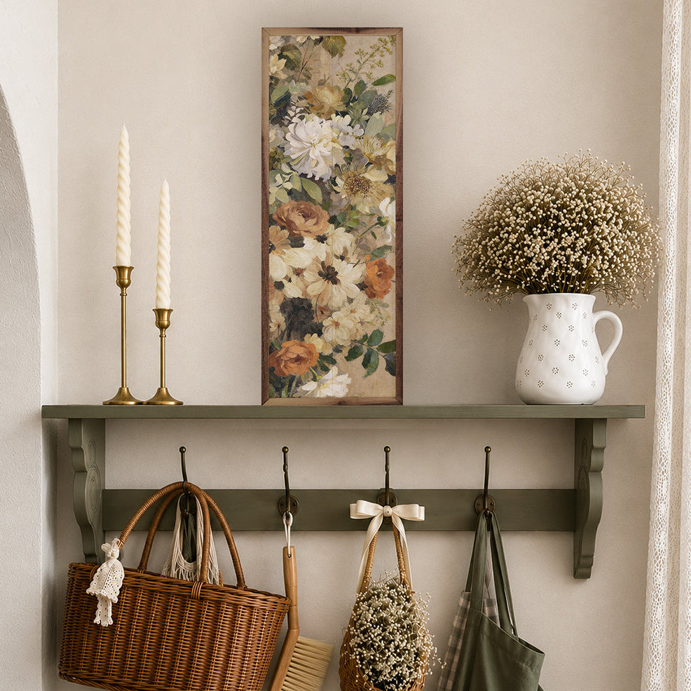 Gathered Wildflowers In Bloom Wood Framed Print