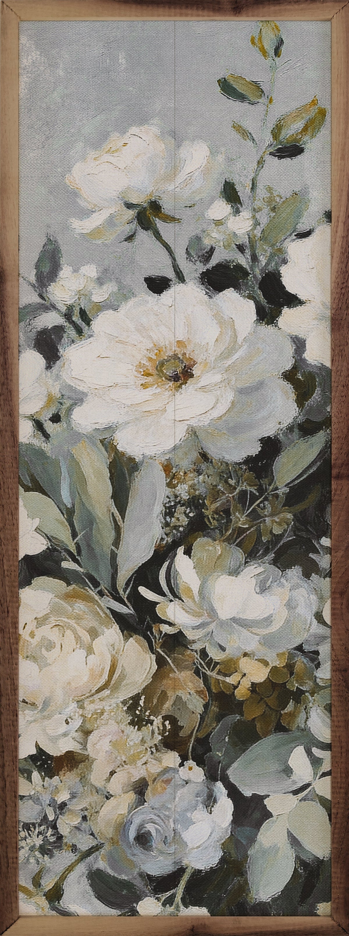 Ivory Wildflowers In Bloom Wood Framed Print