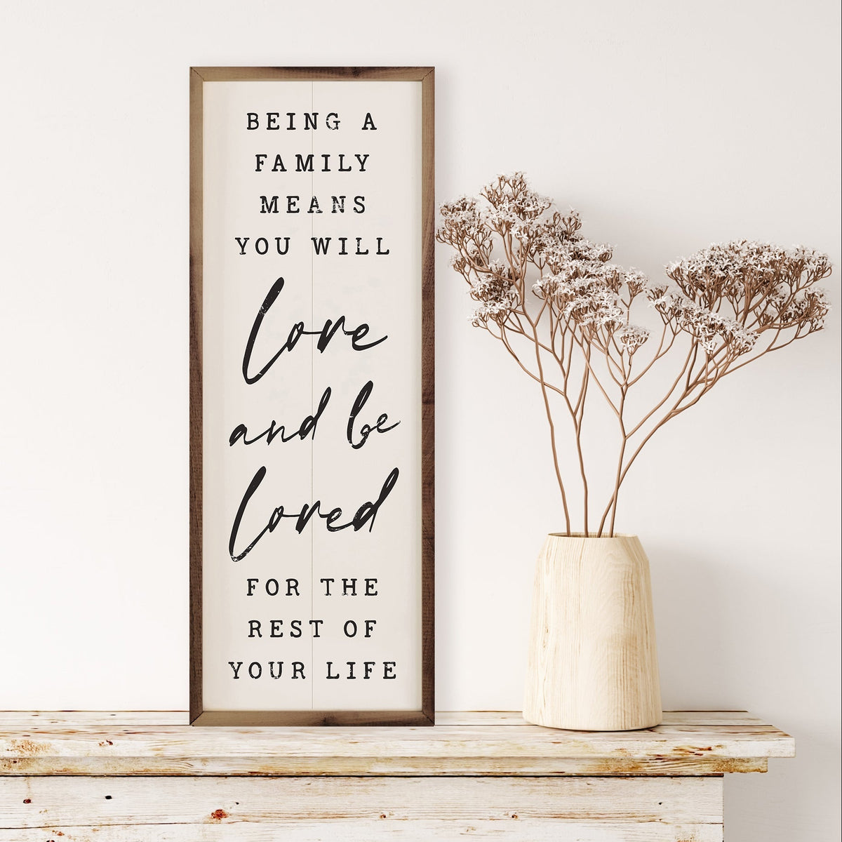 Love And Be Loved Wood Framed Print