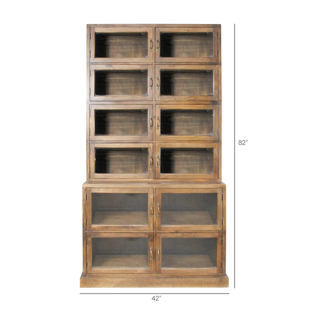 Twelve Door Wood Cabinet