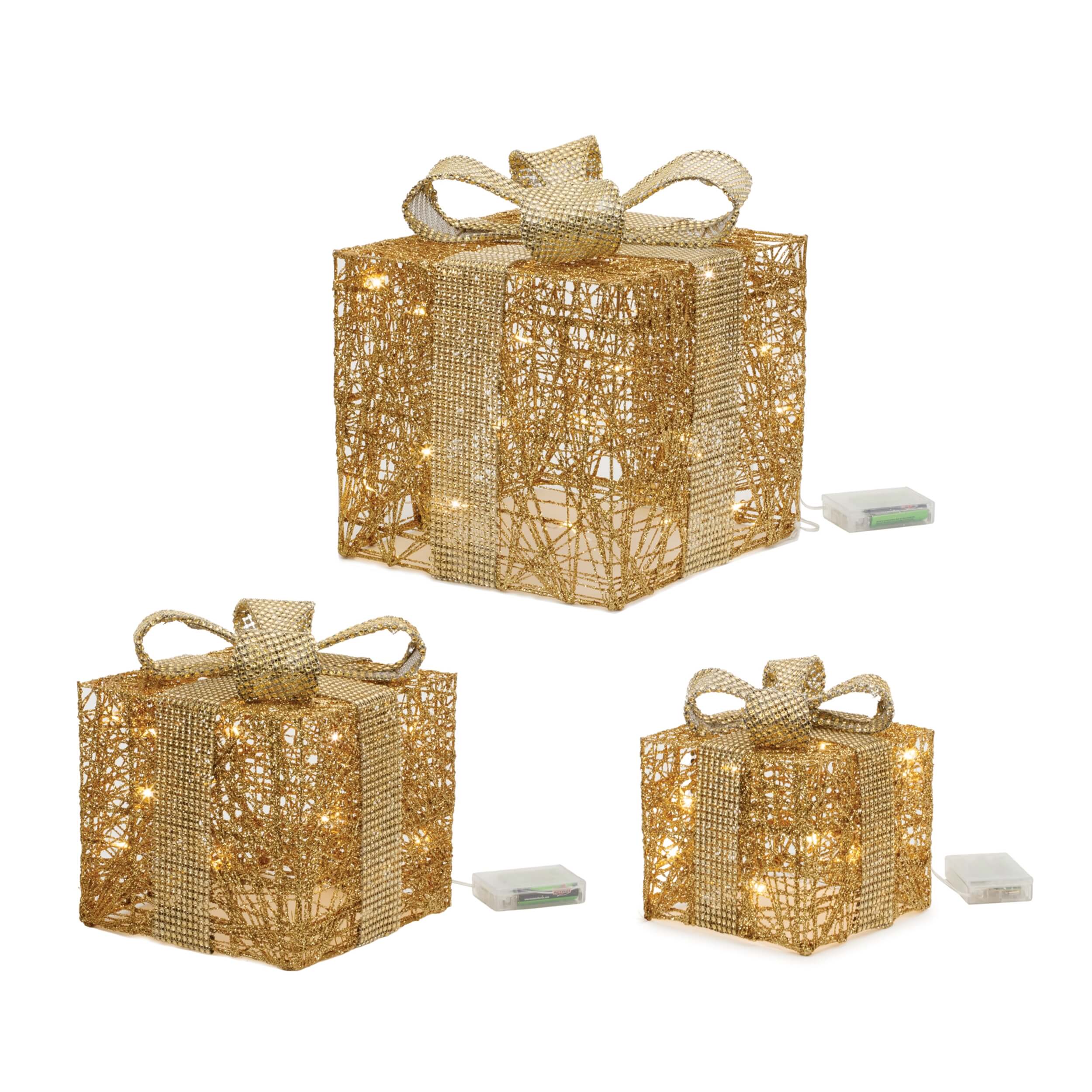 Gold LED Present Set