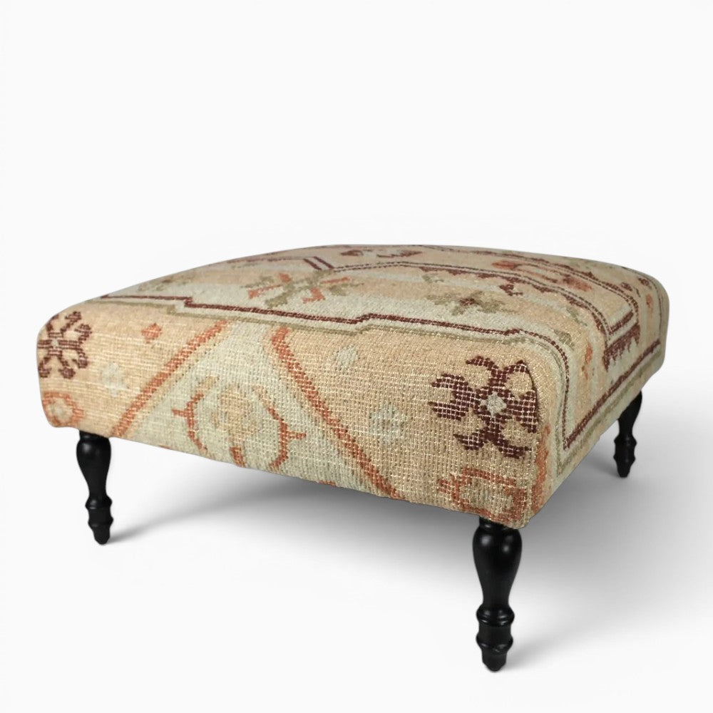 Idra Kilim Loomed Ottoman