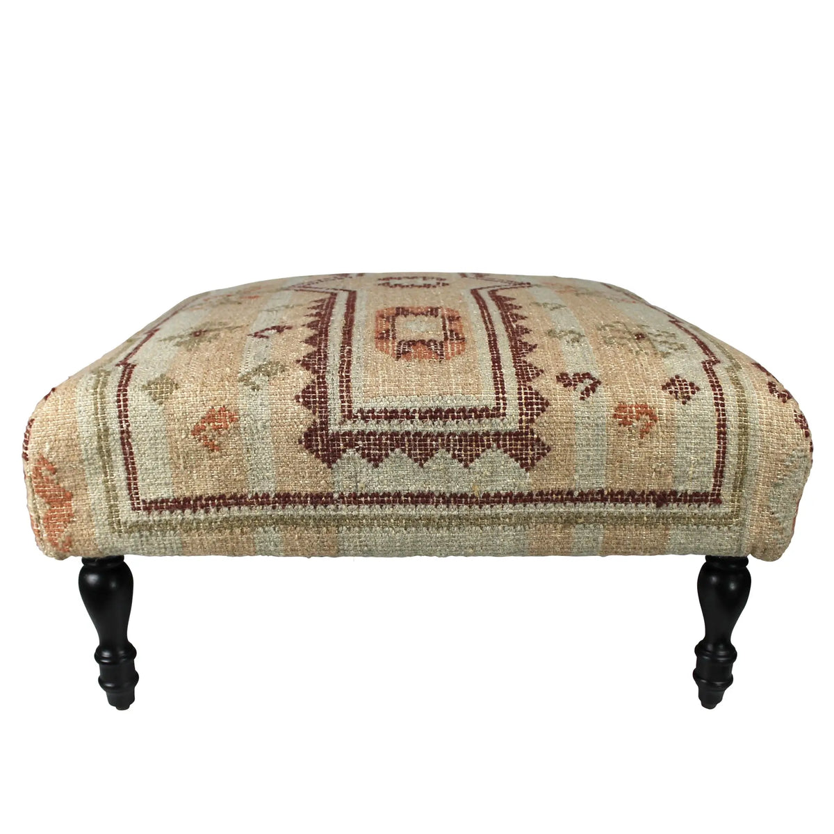 Idra Kilim Loomed Ottoman