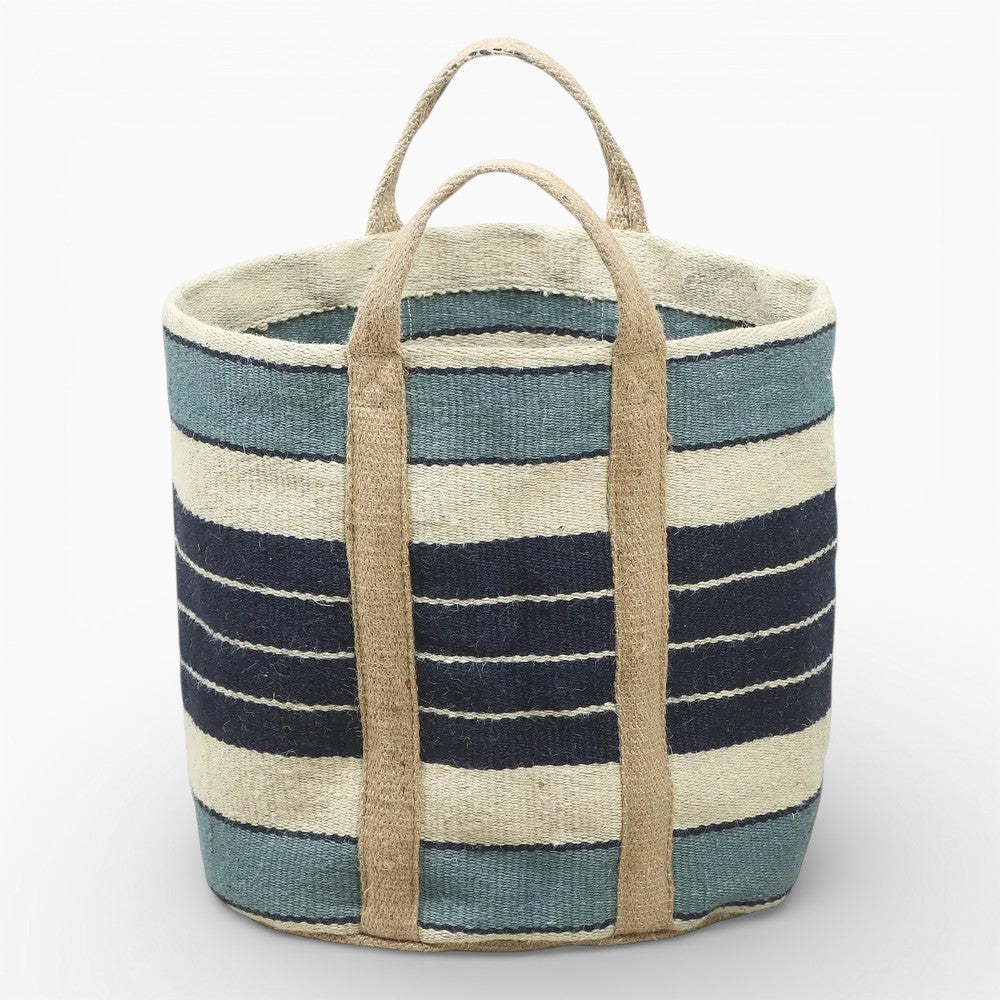 Blue Stripe Canvas Tote