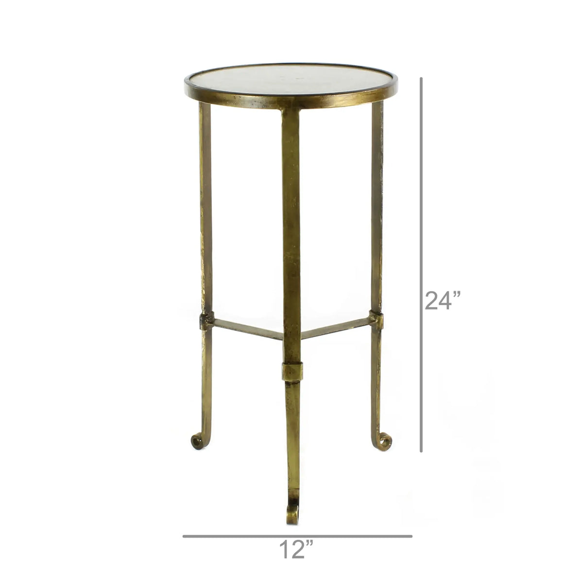 Savoy Iron & Stone Side Table
