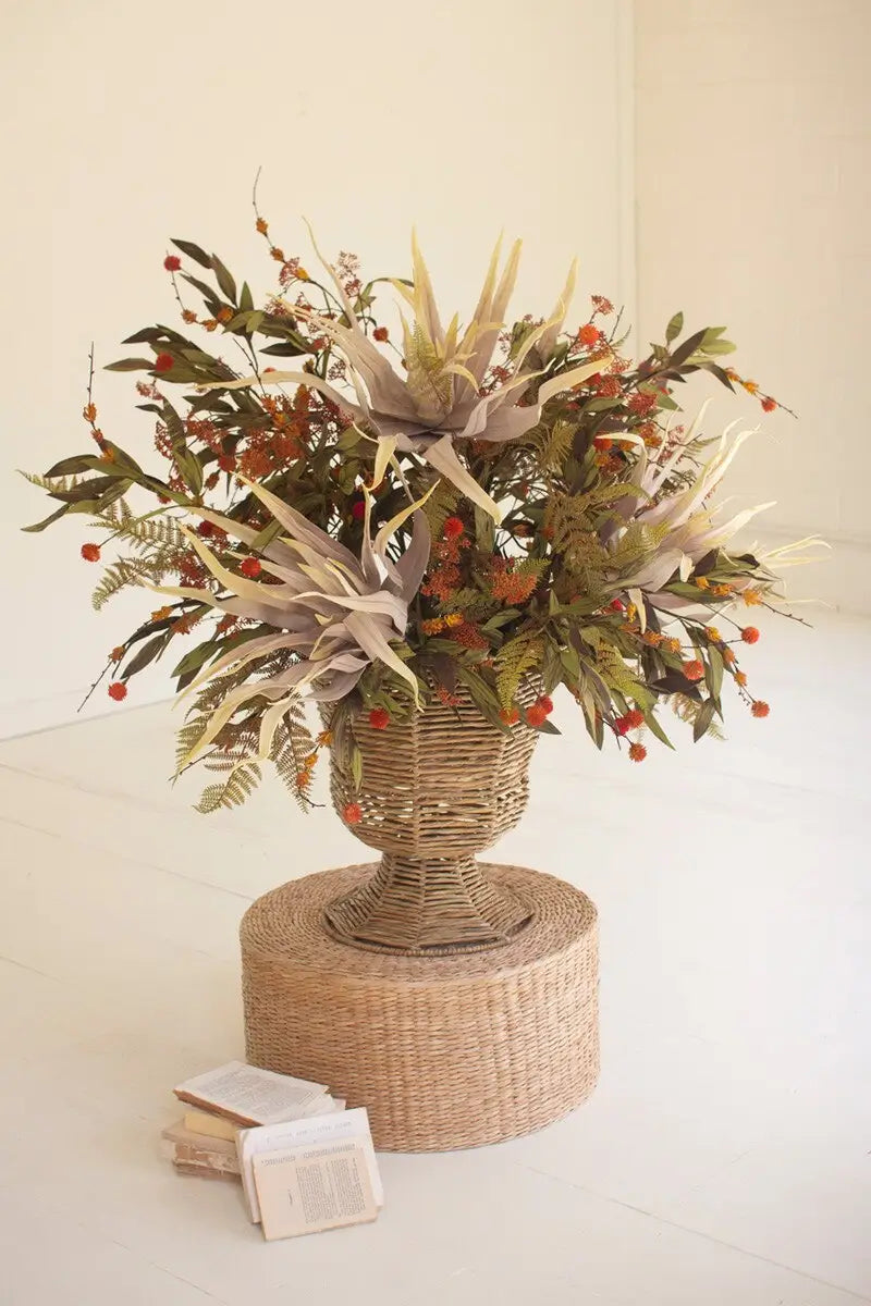 Iron and Seagrass Urn