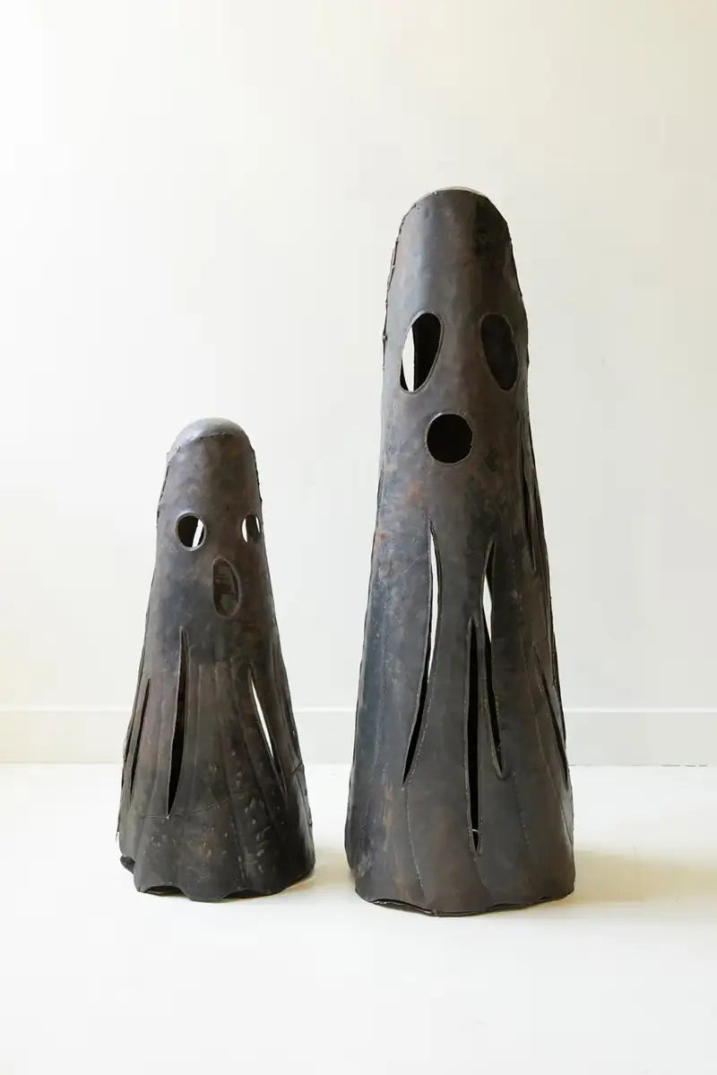 Rustic Iron Ghost Luminaries Set
