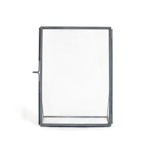Vertical Zinc Finish Standing Picture Frame