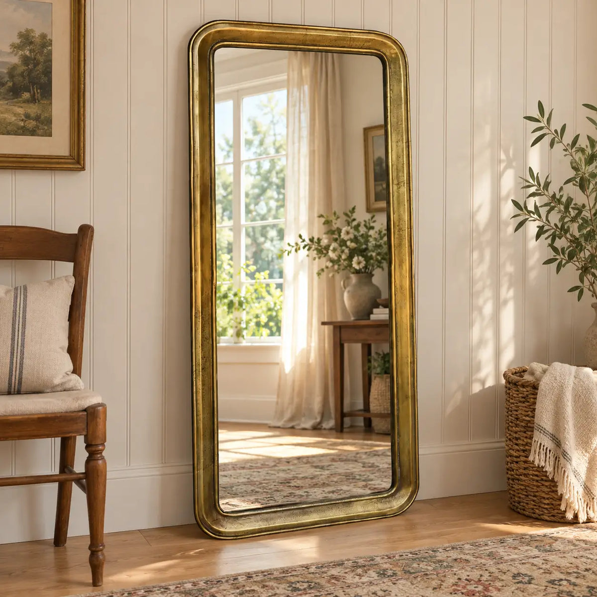 Adelaide Brass Rectangle Mirror