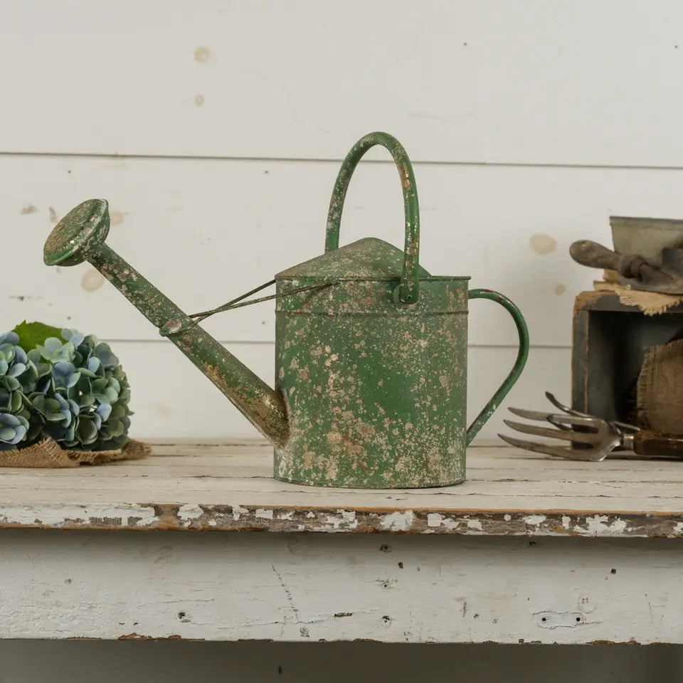 Gold & Green Watering Can