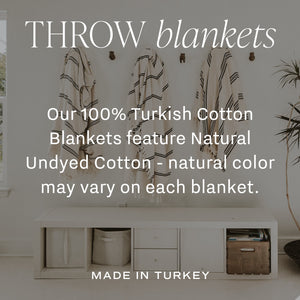 Kate Two Stripe Turkish Throw Blanket