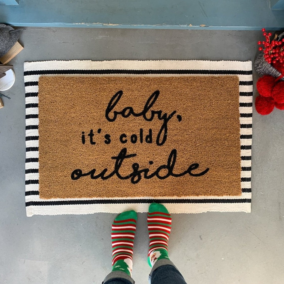 Baby It's Cold Outside Christmas Doormat