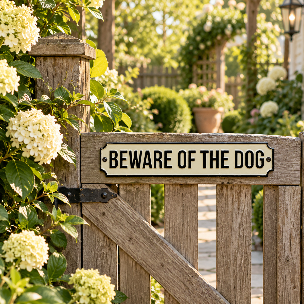 Beware Of The Dog Cast Iron Sign