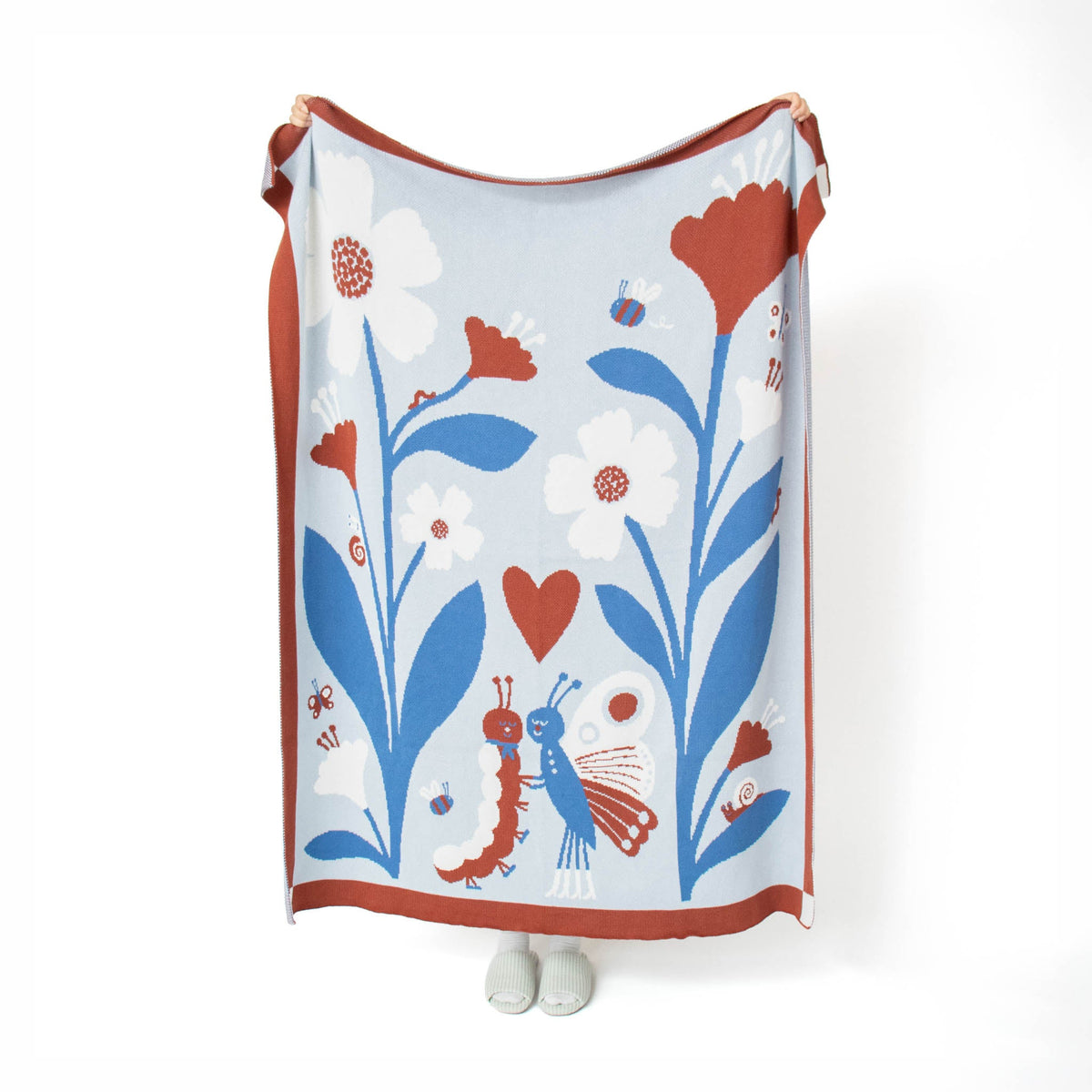 Biquette Bugs in Love Knit Blanket