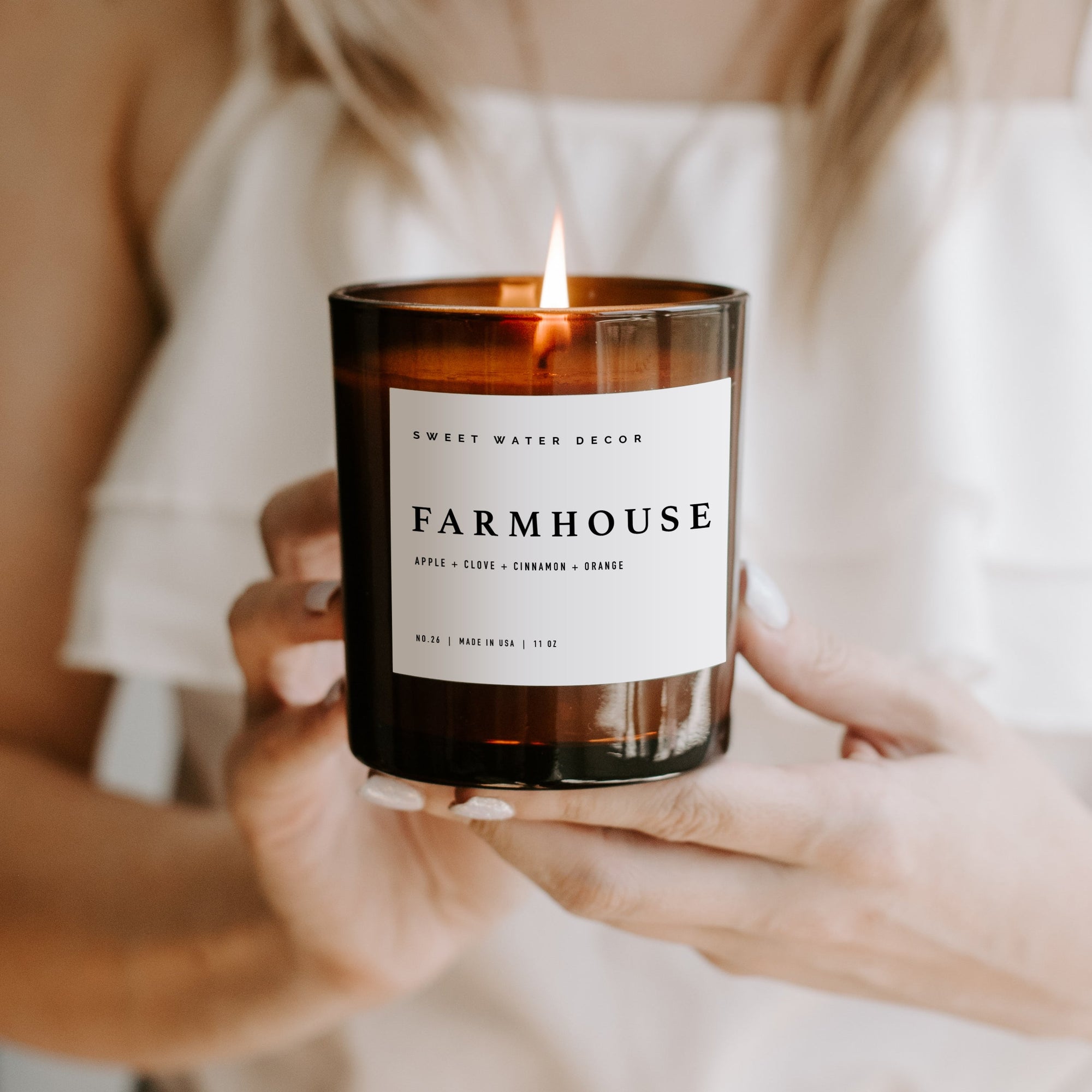 Farmhouse Amber Jar Candle