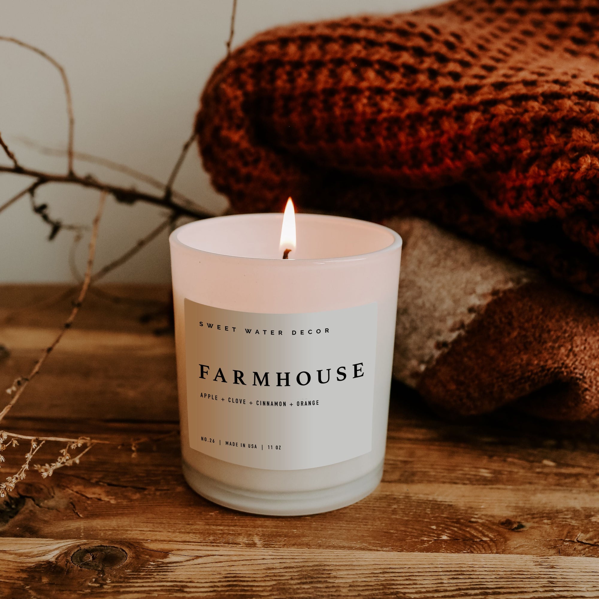 Farmhouse White Jar Candle