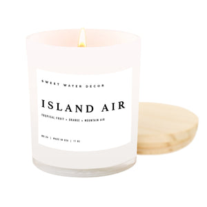 Island Air White Jar Candle