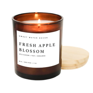 Fresh Apple Blossom Amber Jar Candle