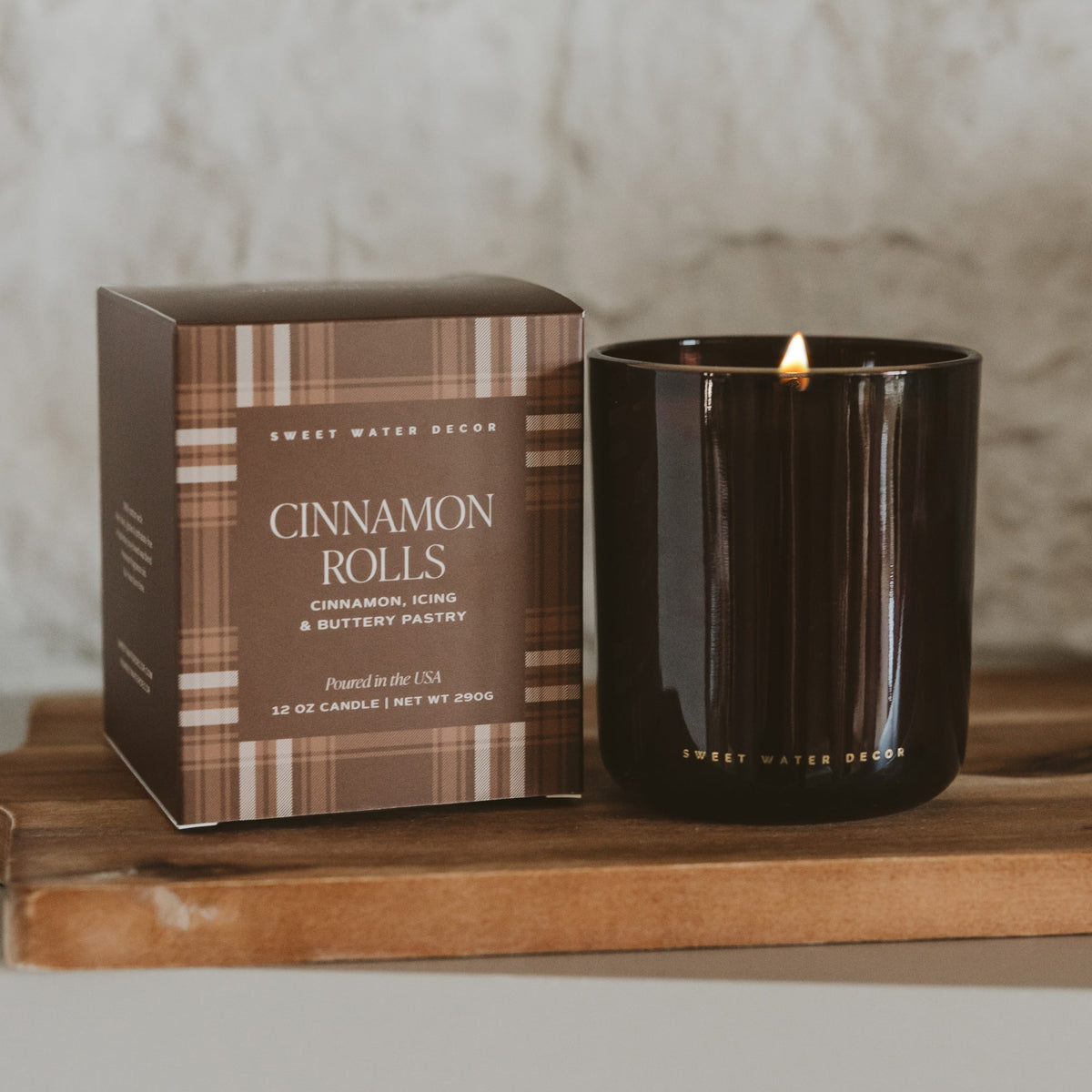 Cinnamon Rolls Amber Glass Jar Candle