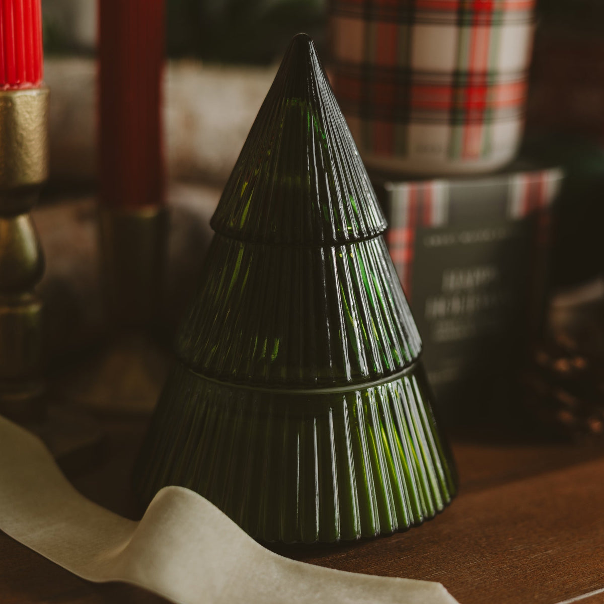 Fraser Fir Glass Tree Candle