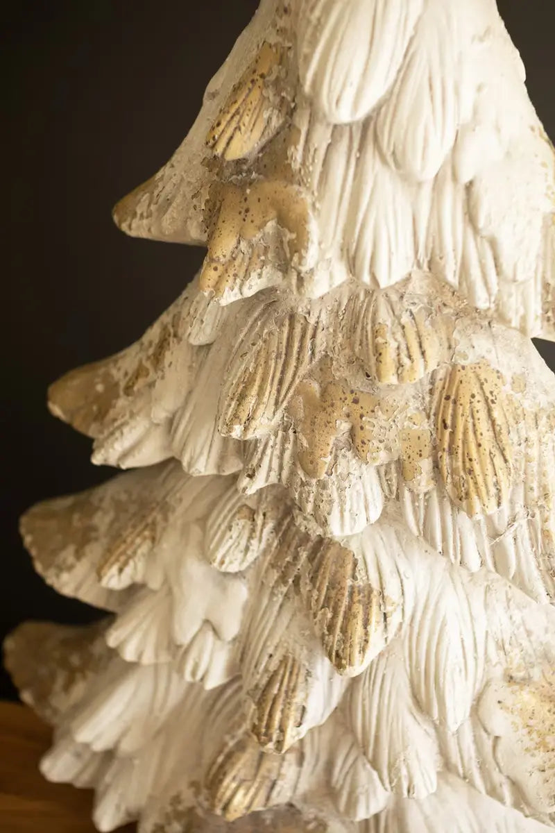 Antique White Faux Concrete Christmas Tree