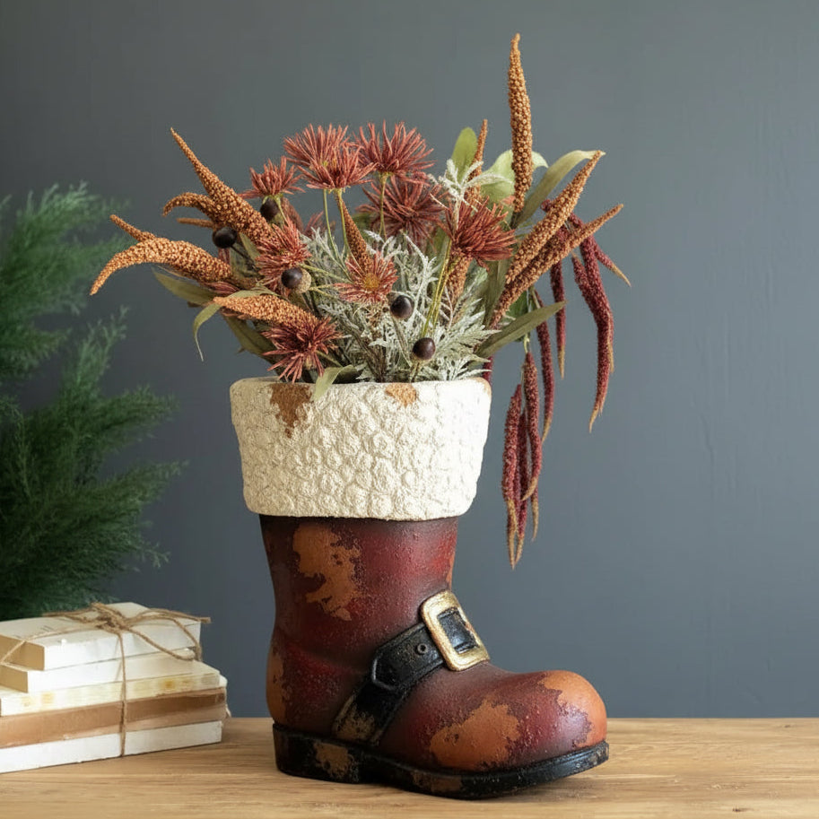 Faux Concrete Santa Boot