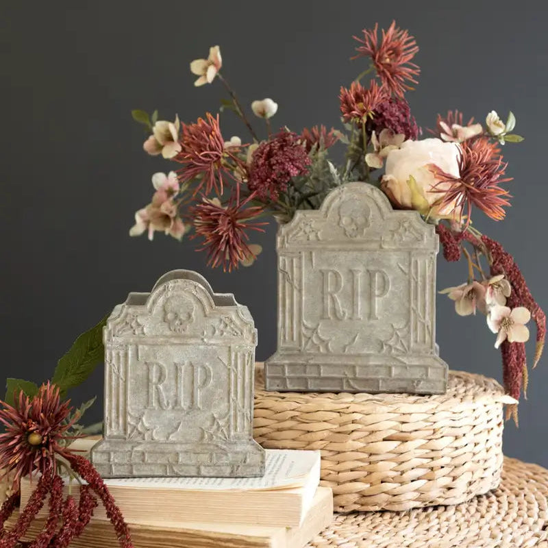 Halloween Cement Rip Vase Set