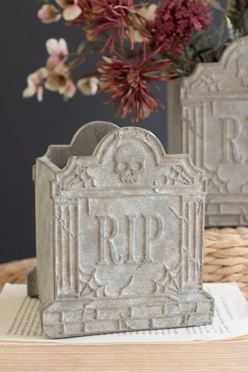 Halloween Cement Rip Vase Set