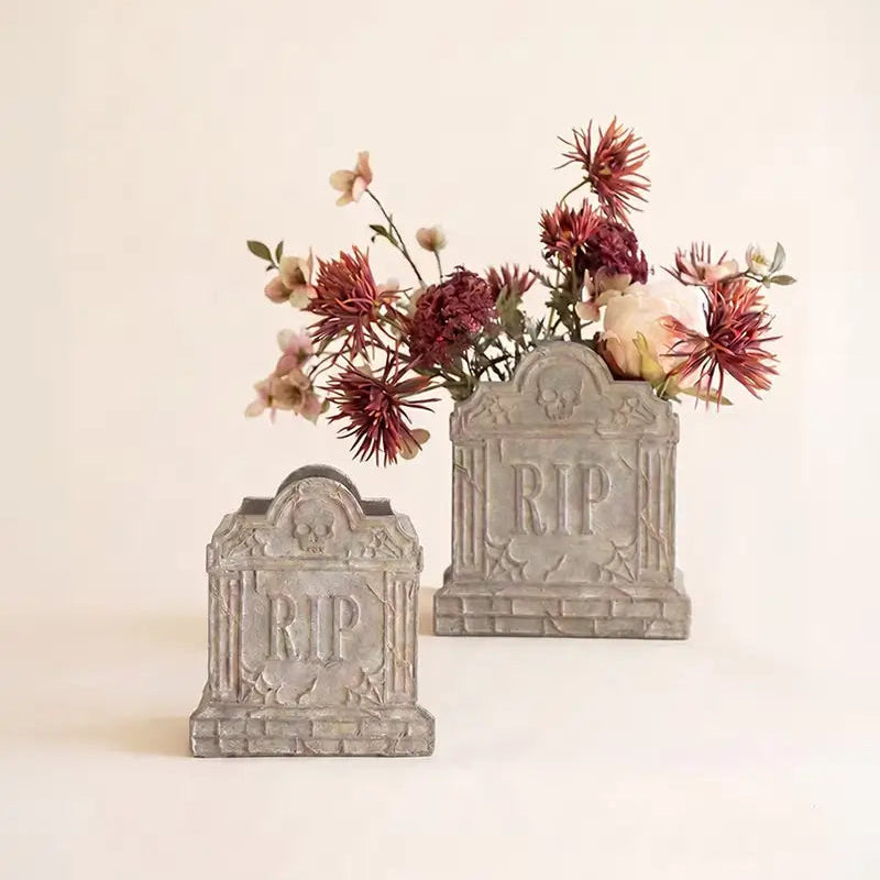 Halloween Cement Rip Vase Set