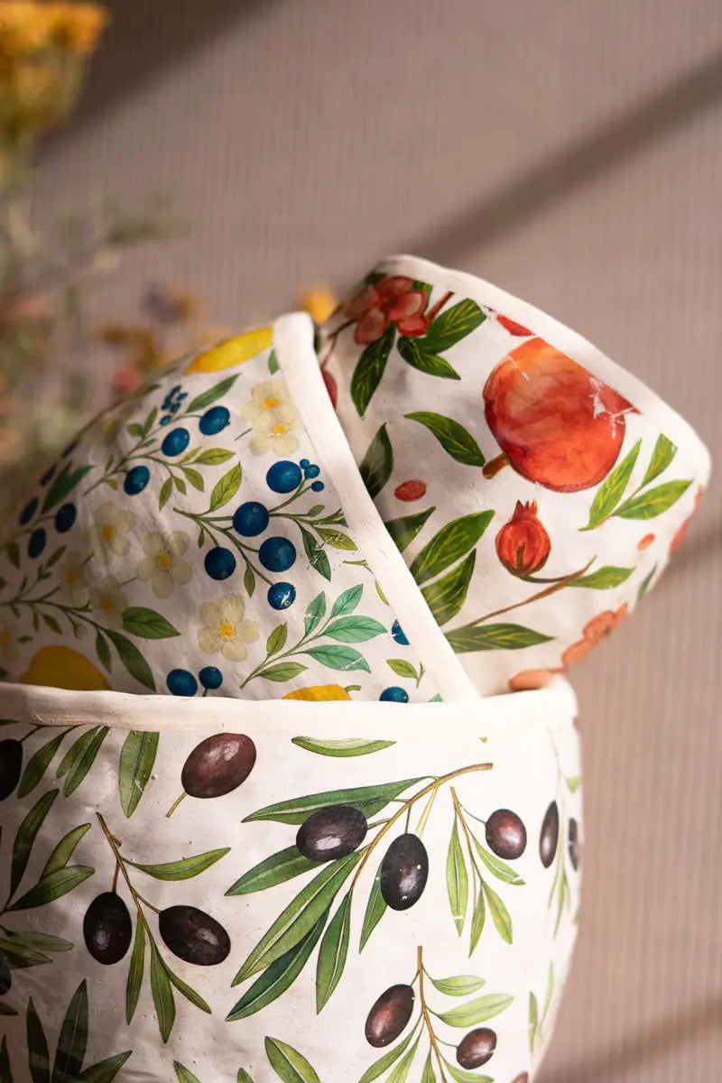 Fruitful Cement Planter Set