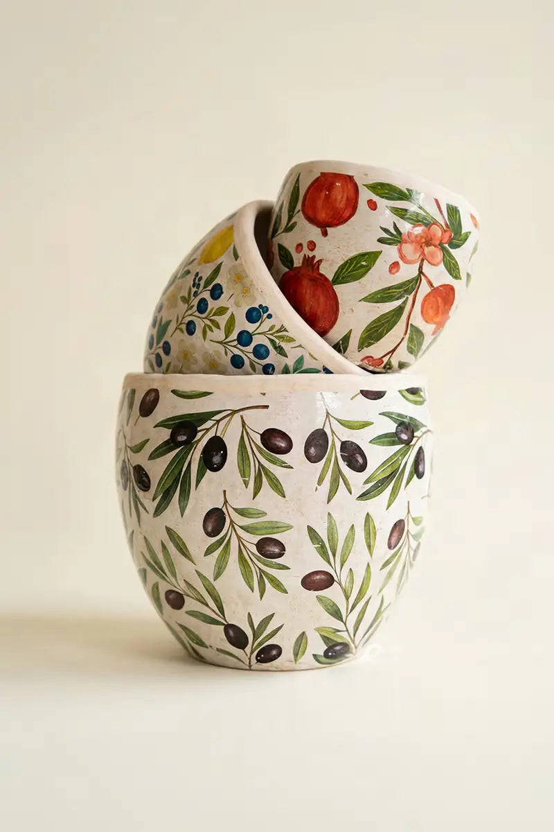 Fruitful Cement Planter Set