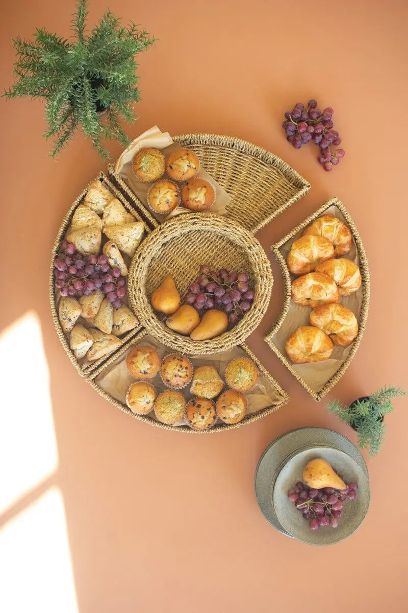 Woven Vine Five Piece Round Serving Set